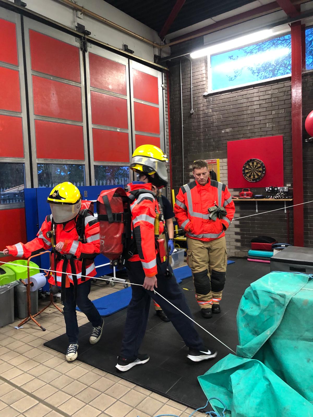 Explorers turn on the hose
